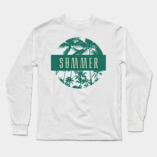 Summer Vibe Palm Trees Long Sleeve T-Shirt